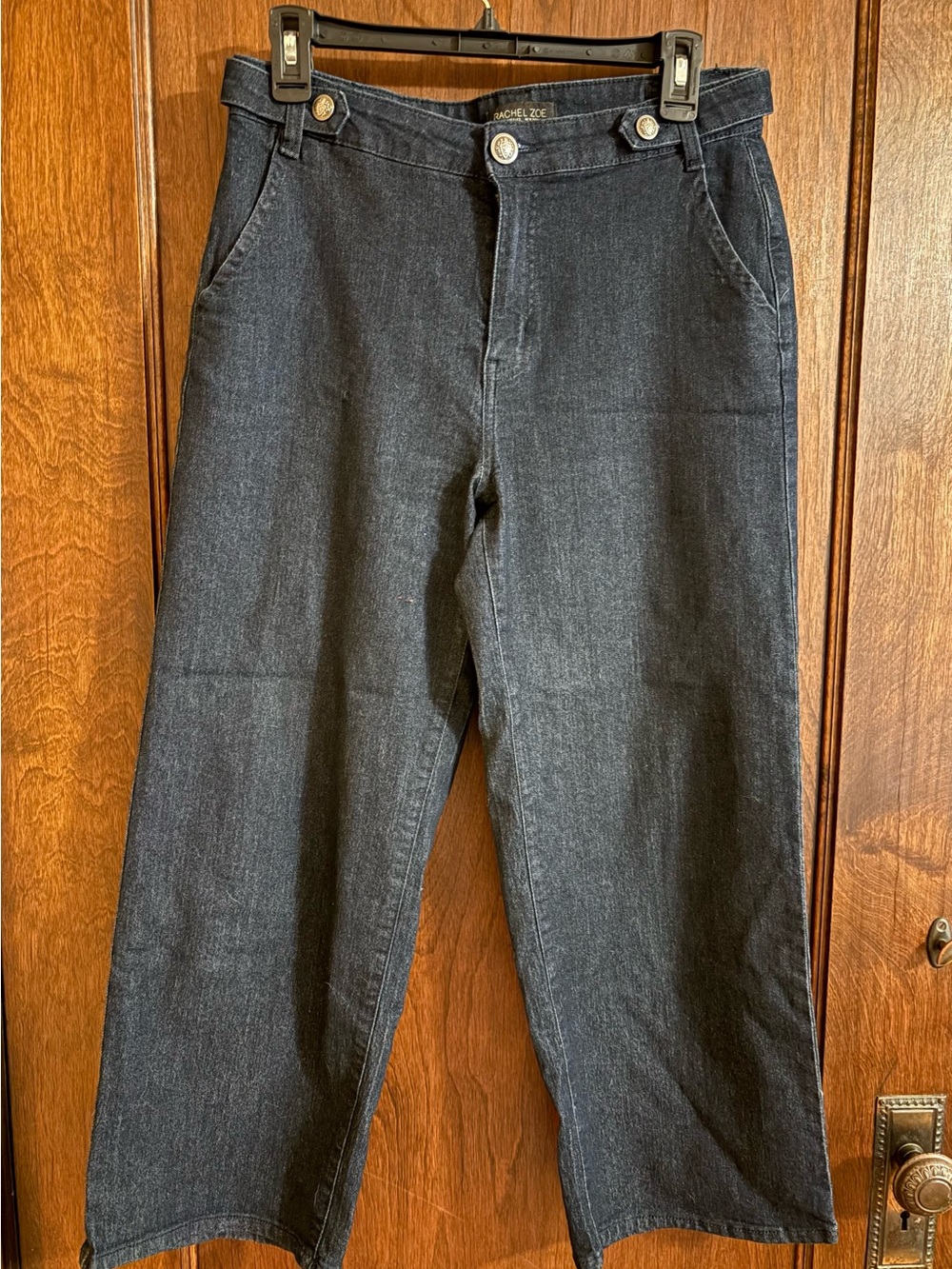 Rachel Zoe Womens Dark Indigo Wide Leg Sailor Jeans 6